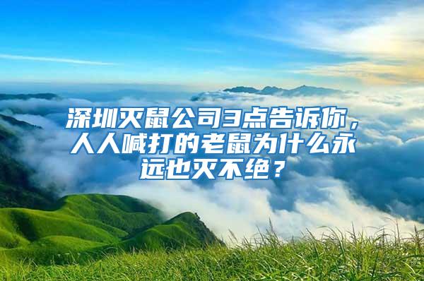 深圳滅鼠公司3點(diǎn)告訴你，人人喊打的老鼠為什么永遠(yuǎn)也滅不絕？