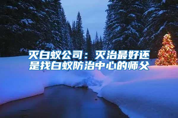 滅白蟻公司：滅治最好還是找白蟻防治中心的師父