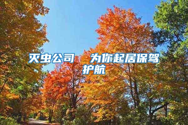 滅蟲公司  為你起居保駕護航