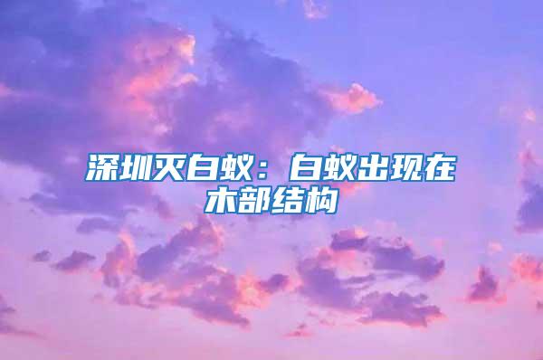 深圳滅白蟻：白蟻出現(xiàn)在木部結構