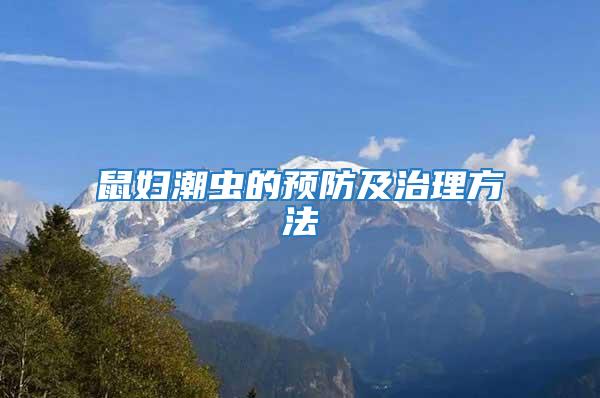 鼠婦潮蟲的預防及治理方法