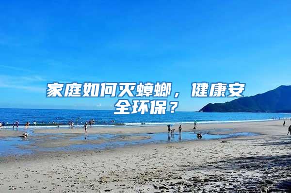 家庭如何滅蟑螂，健康安全環保？