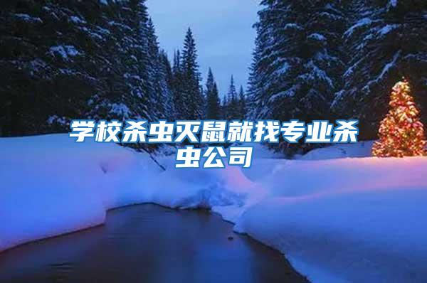 學校殺蟲滅鼠就找專業殺蟲公司