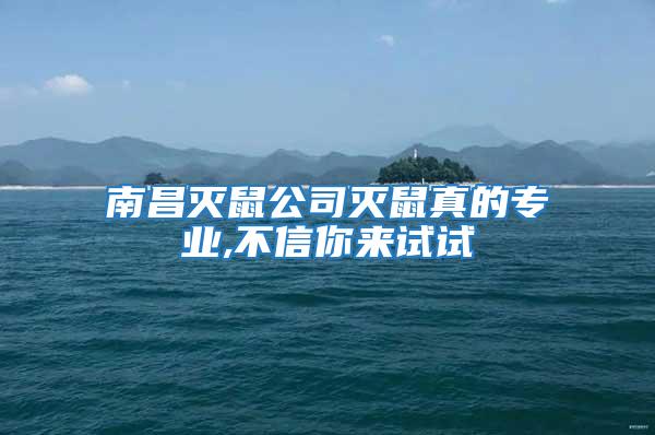 南昌滅鼠公司滅鼠真的專(zhuān)業(yè),不信你來(lái)試試