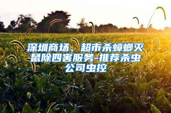 深圳商場、超市殺蟑螂滅鼠除四害服務-推薦殺蟲公司蟲控