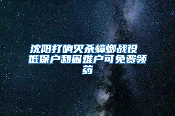 沈陽打響滅殺蟑螂戰役 低保戶和困難戶可免費領藥