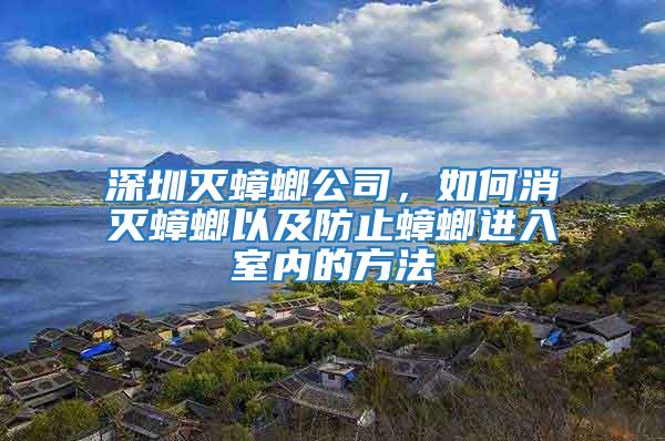 深圳滅蟑螂公司，如何消滅蟑螂以及防止蟑螂進入室內的方法