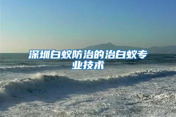 深圳白蟻防治的治白蟻專業技術