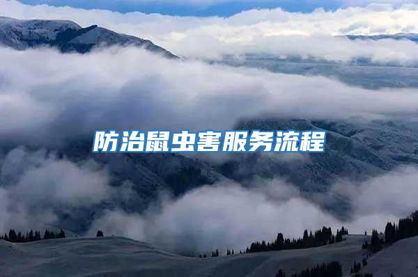 防治鼠蟲害服務(wù)流程
