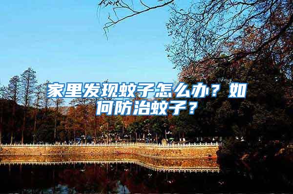 家里發現蚊子怎么辦？如何防治蚊子？