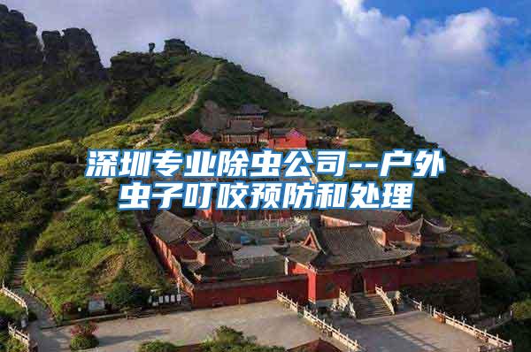 深圳專業除蟲公司--戶外蟲子叮咬預防和處理
