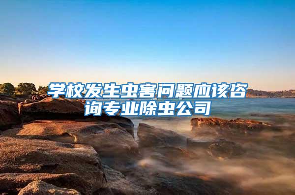 學校發生蟲害問題應該咨詢專業除蟲公司