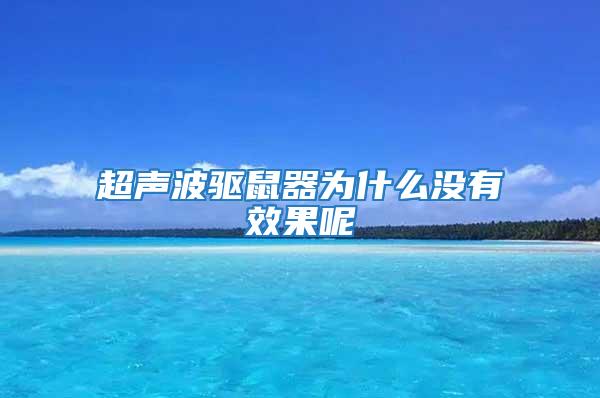 超聲波驅鼠器為什么沒有效果呢