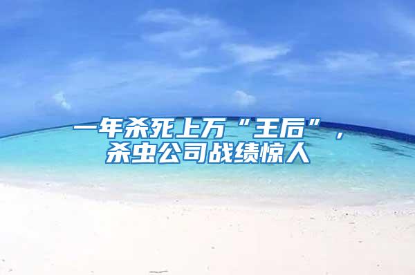 一年殺死上萬“王后”，殺蟲公司戰(zhàn)績驚人