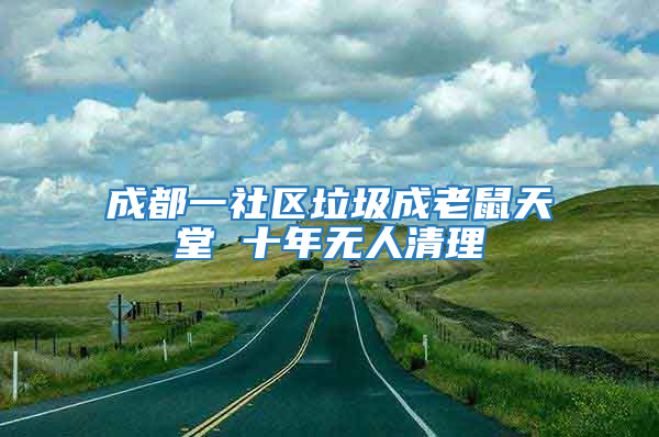 成都一社區(qū)垃圾成老鼠天堂 十年無人清理