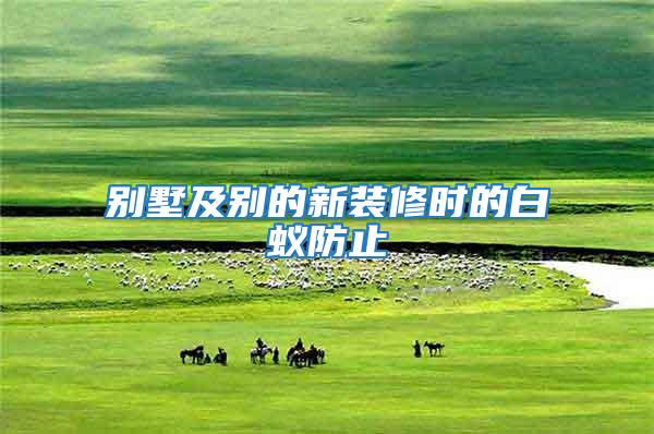 別墅及別的新裝修時的白蟻防止