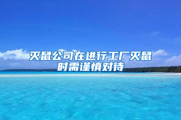 滅鼠公司在進行工廠滅鼠時需謹慎對待