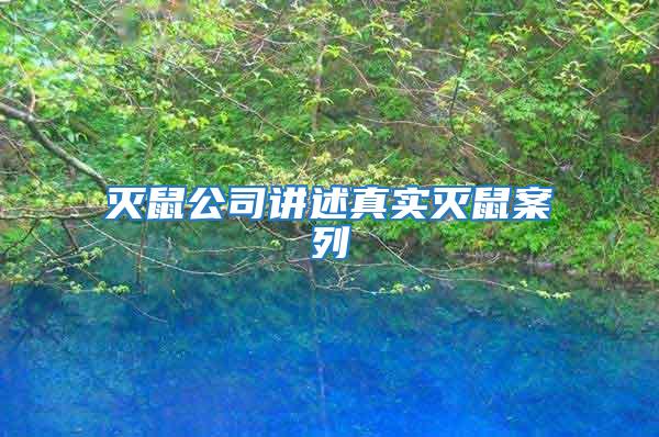 滅鼠公司講述真實滅鼠案列