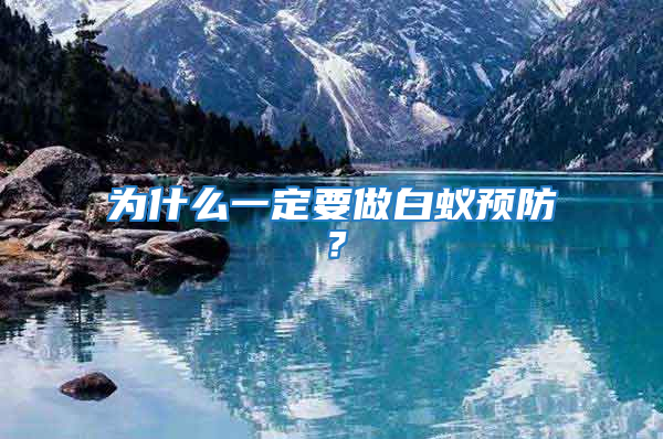 為什么一定要做白蟻預防？