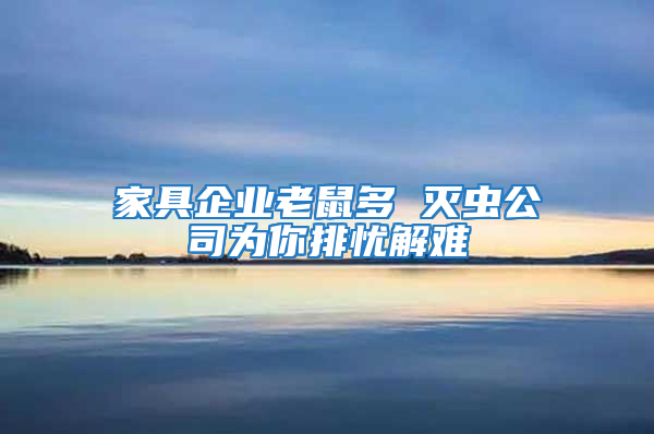 家具企業老鼠多 滅蟲公司為你排憂解難