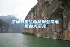 深圳有害生物防制公司電視臺(tái)大曝光